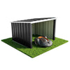 Mähroboter Garage Metall mit Pultdach 78x92x62 cm Schwarz