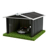 Mähroboter Garage Metall mit Satteldach 87x100x63,5 cm Schwarz