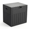 126L Gartenbox Aufbewahrungsbox Garten 56 x 43 x 53 cm, Holzoptik Schwarz - VOUNOT DE