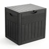126L Gartenbox Aufbewahrungsbox Garten 56 x 43 x 53 cm, Rattan-Optik Schwarz - VOUNOT DE