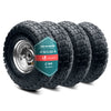 4XSchubkarrenrad Luftreifen 3.50-4, Innenloch Ø16 mm, 260x85 mm - VOUNOT DE