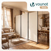 Paravent Raumteiler 3 Teilig Freistehend Stoff Trennwand 262 x 30 x 173 cm Beige