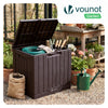 126L Gartenbox Aufbewahrungsbox mit integriertem 56 x 44 x 53 cm, Braun