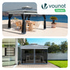 Pavillon Faltbar 3.6x3.6m, Pop Up Faltpavillon Gartenzelt Partyzelt Gartenpavillon, Grau