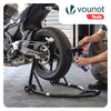 Motorrad Ständer Hinten Montageständer mit Laufrollen bis 390 kg Schwarz