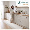 Weicher Kurzflor Teppich Wohnzimmer mit Antirutschmatte 60x180 cm Creme