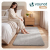 Weicher Kurzflor Teppich Wohnzimmer mit Antirutschmatte 120x160 cm Grau