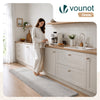 Weicher Kurzflor Teppich Wohnzimmer mit Antirutschmatte 60x180 cm Grau