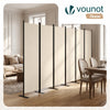Paravent Raumteiler 6 Teilig Freistehend Stoff Trennwand 340 x 30 x 164 cm Beige
