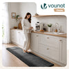 Weicher Kurzflor Teppich Wohnzimmer mit Antirutschmatte 60x180 cm Anthrazit