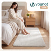 Weicher Kurzflor Teppich Wohnzimmer mit Antirutschmatte 120x160 cm Creme