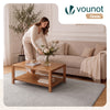 Weicher Kurzflor Teppich Wohnzimmer mit Antirutschmatte 140x200 cm Grau