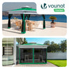 Pavillon Faltbar 3.6x3.6m, Pop Up Faltpavillon Gartenzelt Partyzelt Gartenpavillon, Grün