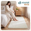 Weicher Kurzflor Teppich Wohnzimmer mit Antirutschmatte 120x160 cm Creme