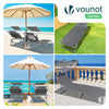 2er Set Sonnenliege mit Dach, 190 x 58 x 27 cm  Grau