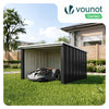 Mähroboter Garage Metall mit Pultdach 78x92x62 cm Schwarz
