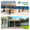 Pavillon Faltbar 3.6x3.6m, Pop Up Faltpavillon Gartenzelt Partyzelt Gartenpavillon, Beige