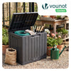 126L Gartenbox Aufbewahrungsbox mit integriertem 56 x 44 x 53 cm, Anthrazit