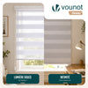 Doppelrollo klemmfix ohne Bohren, Duo Rollo Klemmrollo für Fenster und Tür, 90x150 cm, Weiß