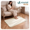 Weicher Kurzflor Teppich Wohnzimmer mit Antirutschmatte 80x150 cm Beige