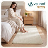 Weicher Kurzflor Teppich Wohnzimmer mit Antirutschmatte 120x160 cm Beige