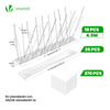 Edelstahl Taubenabwehr Vogelabwehr Spikes 4.5 m (18Stück à 25 cm) - VOUNOT DE