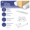 4er Set Türdichtung unten, zuschneidbare Zugluftstopper für Türen, 96 cm, Weiß - VOUNOT DE