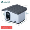Katzenhaus & Hundehütte Indoor Outdoor, Haustierhaus Winterfest und Wetterfest 75 x 63 x 51 cm, Weiß - VOUNOT DE