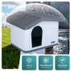 Katzenhaus & Hundehütte Indoor Outdoor, Haustierhaus Winterfest und Wetterfest 75 x 63 x 51 cm, Weiß - VOUNOT DE