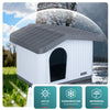 Katzenhaus & Hundehütte Indoor Outdoor, Haustierhaus Winterfest und Wetterfest 60 x 51 x 41 cm, Weiß - VOUNOT DE