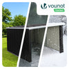 Mähroboter Garage Metall mit Pultdach 78x92x62 cm Schwarz