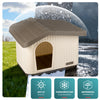 Katzenhaus & Hundehütte Indoor Outdoor, Haustierhaus Winterfest und Wetterfest 60 x 51 x 41 cm, Beige - VOUNOT DE