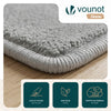Weicher Kurzflor Teppich Wohnzimmer mit Antirutschmatte 160x230 cm Grau