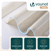 2er Set Doppelrollo Klemmfix ohne Bohren 45 x 150 cm Leinenfarbe