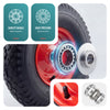 4XSchubkarrenrad Luftreifen 4.80/4.00-8, Innenloch Ø20mm mit Achse, 400x85mm - VOUNOT DE