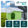 Katzenhaus & Hundehütte Indoor Outdoor, Haustierhaus Winterfest und Wetterfest 60 x 51 x 41 cm, Grün
