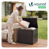 126L Gartenbox Aufbewahrungsbox Garten 56 x 43 x 53 cm, Holzoptik Braun - VOUNOT DE