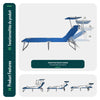 2er Set Sonnenliege mit Dach, 190 x 58 x 27 cm  Blau