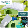 Katzenhaus & Hundehütte Indoor Outdoor, Haustierhaus Winterfest und Wetterfest 75 x 63 x 51 cm, Grün