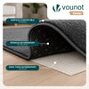 Weicher Kurzflor Teppich Wohnzimmer mit Antirutschmatte 80x200 cm Anthrazit