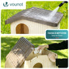 Katzenhaus & Hundehütte Indoor Outdoor, Haustierhaus Winterfest und Wetterfest 60 x 51 x 41 cm, Beige - VOUNOT DE