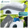 Katzenhaus & Hundehütte Indoor Outdoor, Haustierhaus Winterfest und Wetterfest 60 x 51 x 41 cm, Weiß - VOUNOT DE