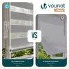 Doppelrollo klemmfix ohne Bohren, Duo Rollo Klemmrollo für Fenster und Tür, 90x150 cm, Grau