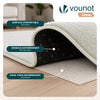 Weicher Kurzflor Teppich Wohnzimmer mit Antirutschmatte 80x200 cm Creme