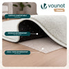 Weicher Kurzflor Teppich Wohnzimmer mit Antirutschmatte ф200 cm Creme
