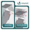 2er Set Sonnenliege Klappbar, Gartenliege Strandliege mit Sonnenschutz und 4-Fach Verstellbarer Rückenlehne, Gris - VOUNOT DE