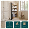 Paravent Raumteiler 4 Teilig Freistehend Stoff Trennwand 228 x 30 x 164 cm Beige