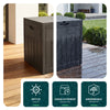 126L Gartenbox Aufbewahrungsbox Garten 56 x 43 x 53 cm, Holzoptik Schwarz - VOUNOT DE