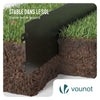 Rasenkante verzinkt Metall 25m, Beeteinfassung 100x18cm, 25 Stück, Schwarz - VOUNOT DE