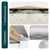 Pavillon 3,6x3,6m, Pop Up Partyzelt mit Mesh Sides & Doppeldach Faltpavillon Beige